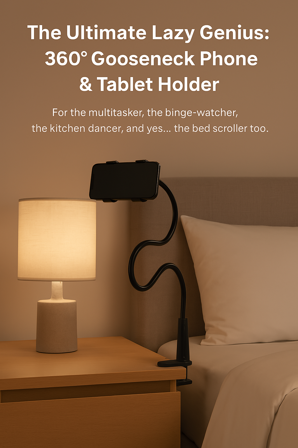 Flexible Long Arm Goose-neck Phone Clamp