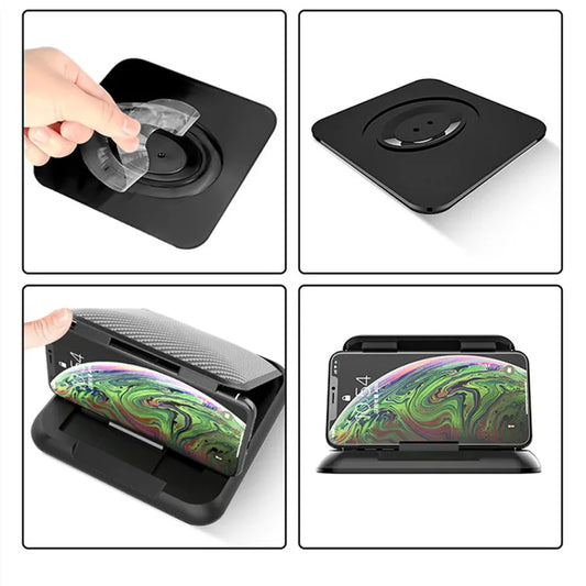Car Phone Holder Mount Universal Dashboard Phone Holder for Car Anti-Slip Silicone Suction Pad Adjustable Smartphone Support